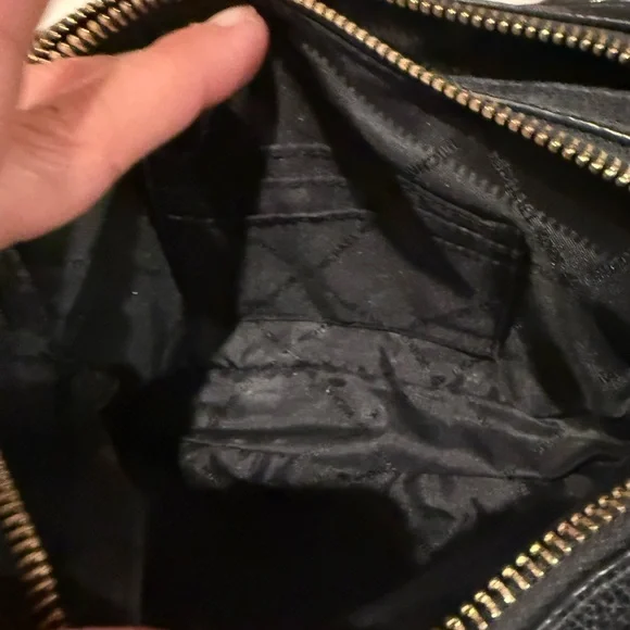 Michael Kors Black Leather Small Crossbody with Gold Hardware - Picture 3 of 7